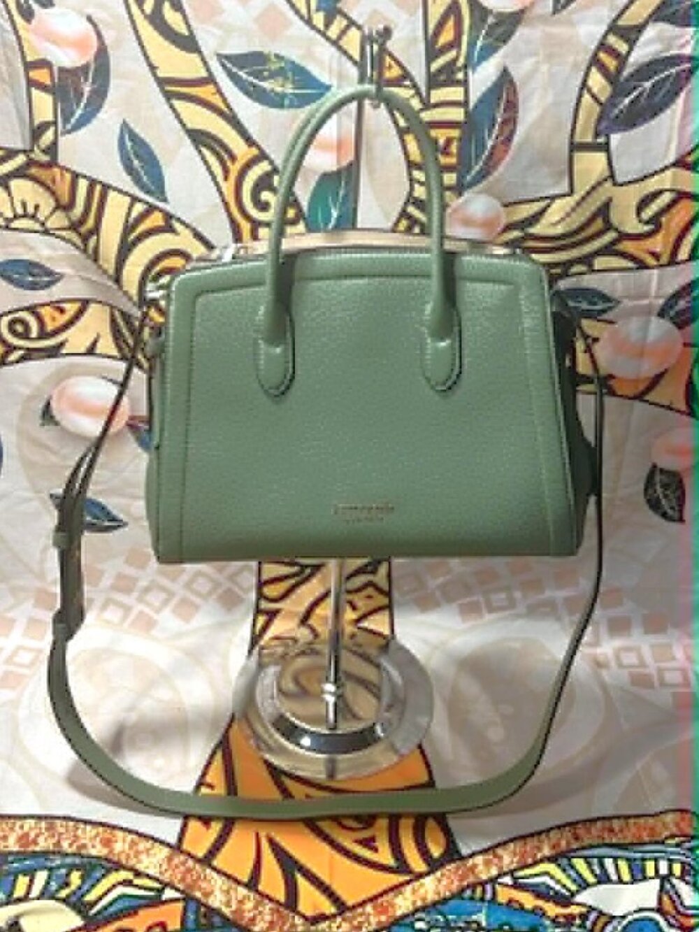 Kate Spade Knott Medium Pebbled Leather Satchel Bag - Romaine Green